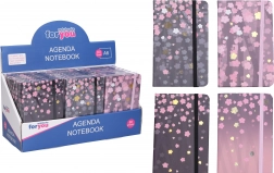 Taccuino a righe 9 × 14 cm con motivo floreale, 80 pagine