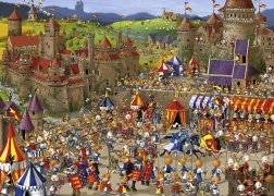 Puzzle HEYE 1000 pezzi – Battaglia dei conigli (Ruyer)