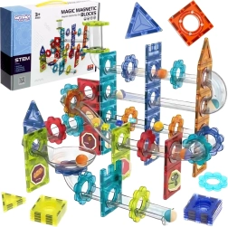 Woopie costruzioni magnetiche 3D – pista a biglie educativa 113 pezzi
