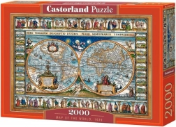 Puzzle 2000 pezzi Mappa del mondo 1639