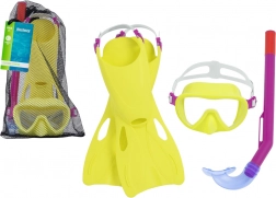 set per snorkeling per bambini BESTWAY – maschera, boccaglio e pinne, giallo