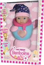 Bambolina Bebè 36 cm con suoni e luci