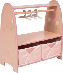 Appendiabiti guardaroba in legno per vestiti delle bambole TULIPE