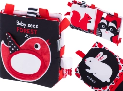 Libro di tessuto a contrasto per i bimbi Foresta
