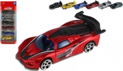 Set di 6 macchinine da corsa – metallo e plastica, 8 cm, ruote libere