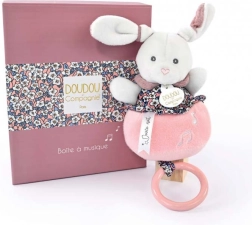 Set regalo Doudou – coniglietto rosa in peluche con melodia 20 cm