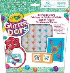 Crayola Glitter Dots – stencil per adesivi