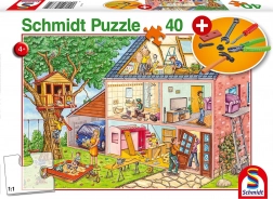 Puzzle Schmidt Artigiani laboriosi 40 pezzi con attrezzi per bambini