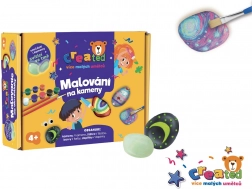 Set per dipingere sassi fluorescenti al buio con colori e pennelli CREATED