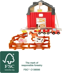 Fattoria in legno con accessori SMALL FOOT, 19 pezzi