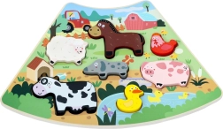 Puzzle in legno ad incastro Fattoria allegra – collegabile