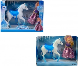 Bambola con cavallo 15 cm