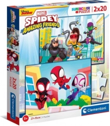 Puzzle 2x20 pezzi MARVEL Spidey e i suoi fantastici amici