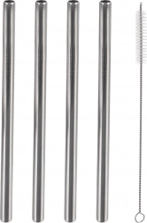 Cannucce in acciaio inox con scovolino 21,5 cm – set da 5 pz