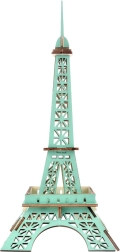 Puzzle 3D in legno Torre Eiffel turchese