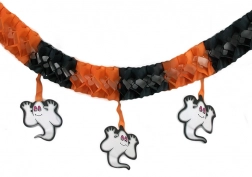 Ghirlanda di carta di Halloween con fantasmi 3 m