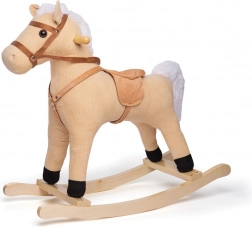 Cavallo a dondolo in legno beige