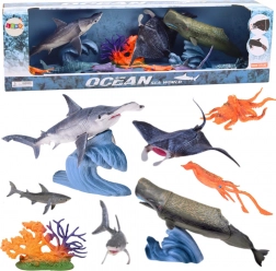 Set di figurine di animali marini con parti mobili