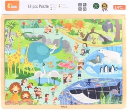 Puzzle in legno Zoo – 48 pezzi