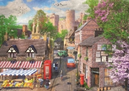 Puzzle Ravensburger Vicolo pittoresco verso il castello 1000 pezzi
