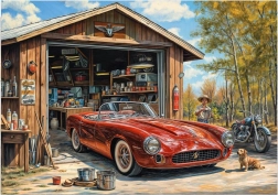 Puzzle Giaguaro in garage 300 pezzi XL
