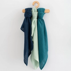 pannolini colorati in cotone New Baby 70 × 80 cm, 3 pezzi per ragazzi