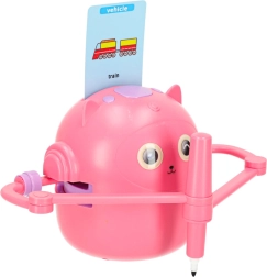 Robot educativo interattivo per disegnare e scrivere – set rosa con cartoncini e pennarelli