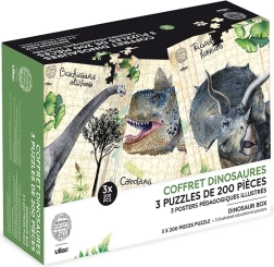 Vilac set di tre puzzle con dinosauri