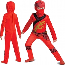 Costume per bambini LEGO NINJAGO Kai rosso 3–4 anni (94–109 cm)