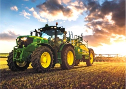 Pittura diamantata Trattore John Deere sul campo 30x40cm