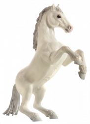 Figurina realistica di cavallo bianco Mojo Mustang