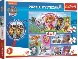Puzzle alla ricerca delle differenze Paw Patrol di Trefl 4 in 1