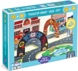 Djeco Puzzl’Up città – puzzle strade e pista urbana (33 pezzi)