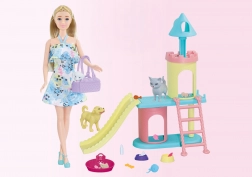 Bambola con animaletti 30 cm