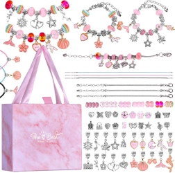 Set creativo per realizzare braccialetti con ciondoli e perline