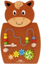 Tavola attività in legno a forma di cavallo - VIGA Montessori