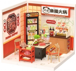 Robotime Rolife casetta fai-da-te: ristorante asiatico con illuminazione LED, 127 pezzi