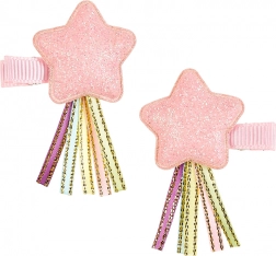 Fermagli per capelli con stella rosa per bambini