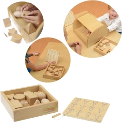 Scopri forme indovinando al tatto 12 pezzi Masterkidz