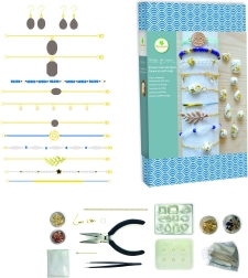 Produzione di gioielli e braccialetti in cemento con foglia d'oro