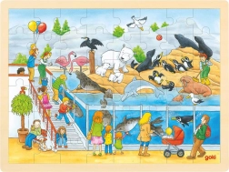 Puzzle in legno Visita allo zoo 48 pezzi
