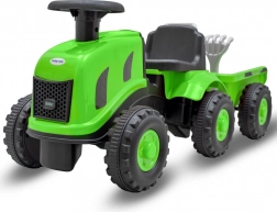 Bicicletta senza pedali per bambini trattore con rimorchio e attrezzi BABY MIX Benny – verde