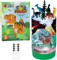 kit creativo dinosauri in barattolo con luce notturna e telecomando