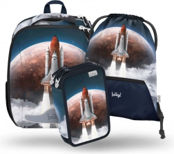 Set scolastico Baagl Space Shuttle: cartella, astuccio, sacca