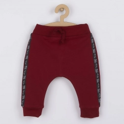 Pantaloni felpati per neonati Nicol Races bordeaux