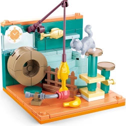 Sluban Mini Costruzione Angolo di Pesca con Gatto