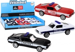 Auto della polizia e dei vigili del fuoco in metallo 1:32 con trazione a frizione