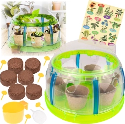 Set bio del piccolo giardiniere – mini serra con attrezzi e semi per coltivare piante