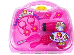 valigetta per piccola principessa – set da parrucchiera con phon, corona e gioielli