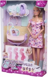 bambola Steffi Love Hello Baby con pancino che cresce e bebè